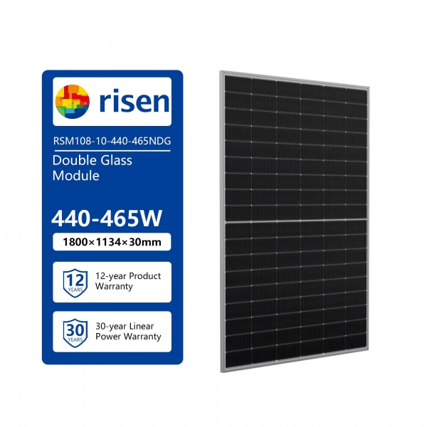 RSM108-10-440-465NDG black frame risen solar panel