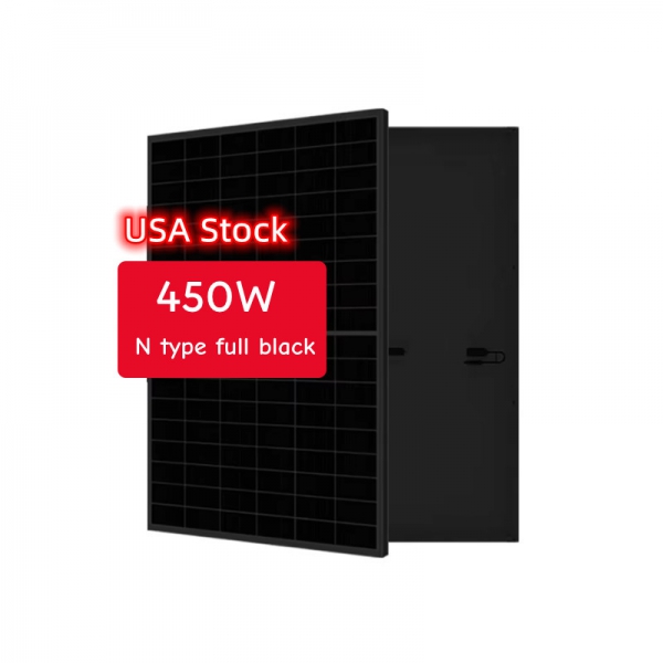 US Stock VSUN 450W Full Black Solar Panel for Rooftop Home Solar System